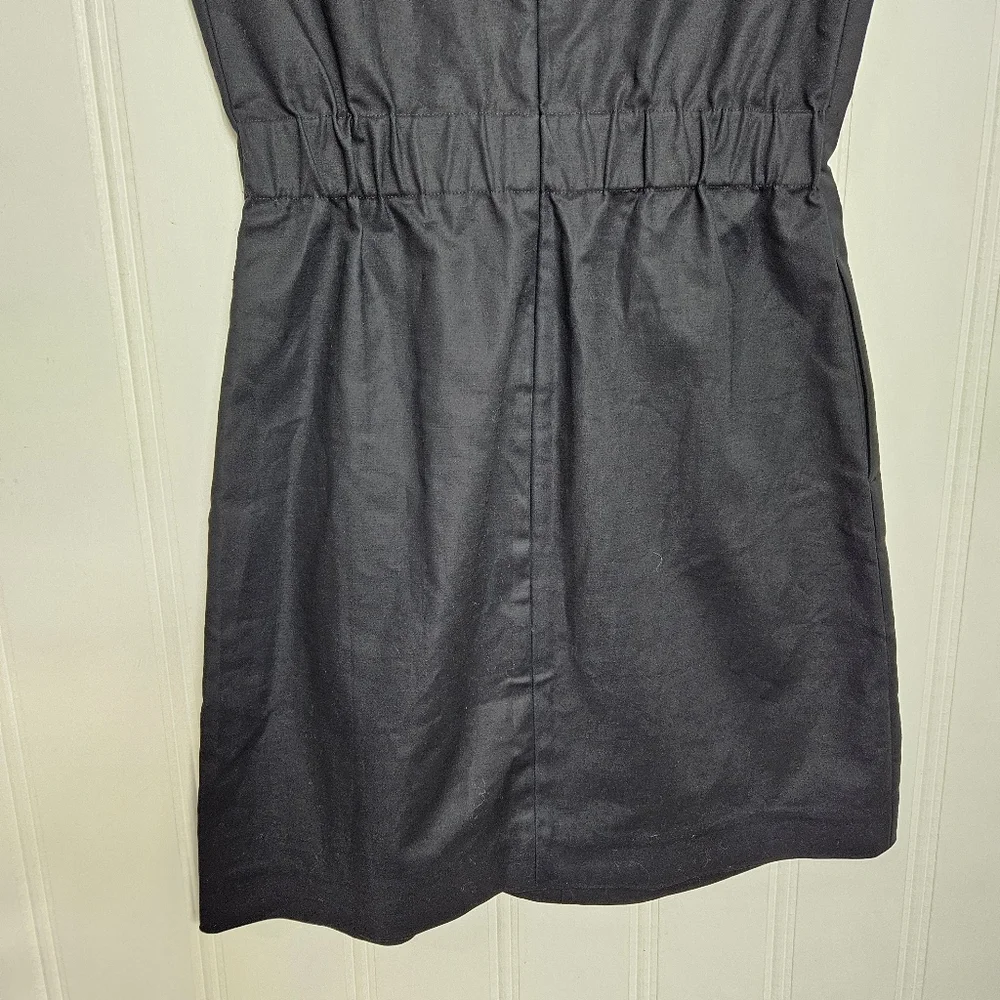 Everlane Black Fit Flare Dress Sleeveless Crew Neck Pockets Size 0 - Picture 8 of 12